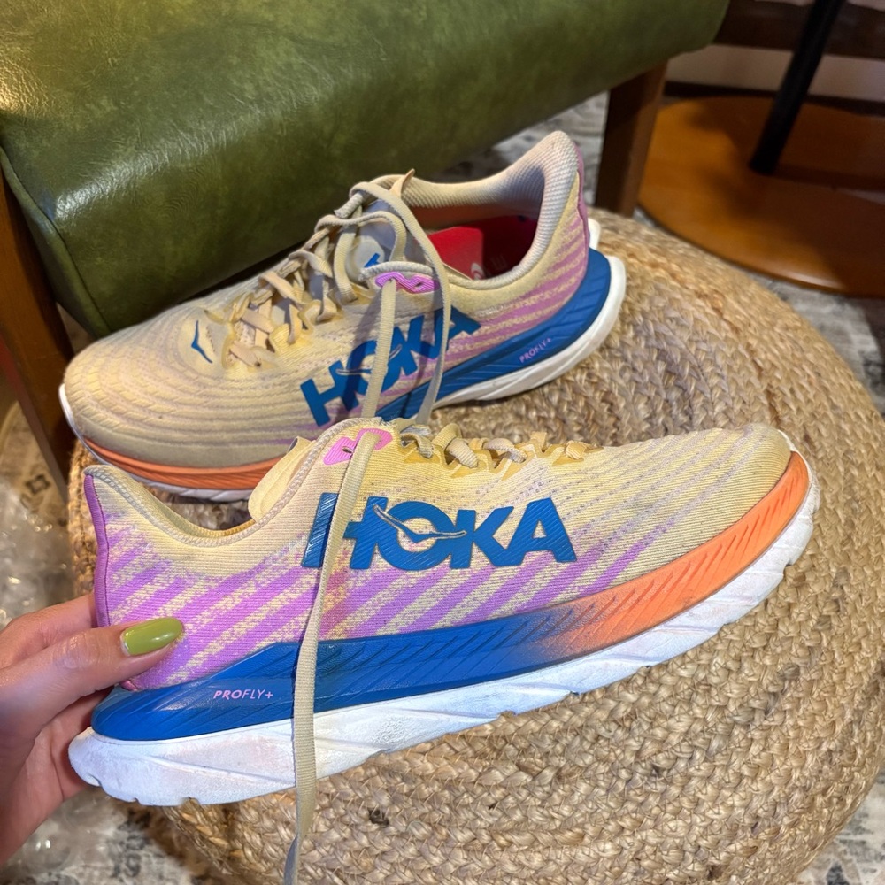 Hoka Women's Mach 5 Running Shoes - Impala/Cyclamen size 9 - Picture 12 of 13